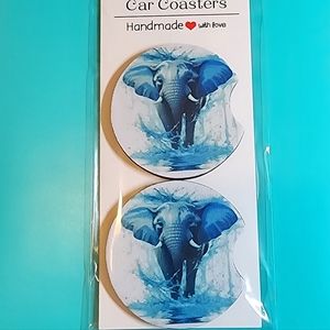 Pretty Elephant Car Truck Cup Holder Car Coasters